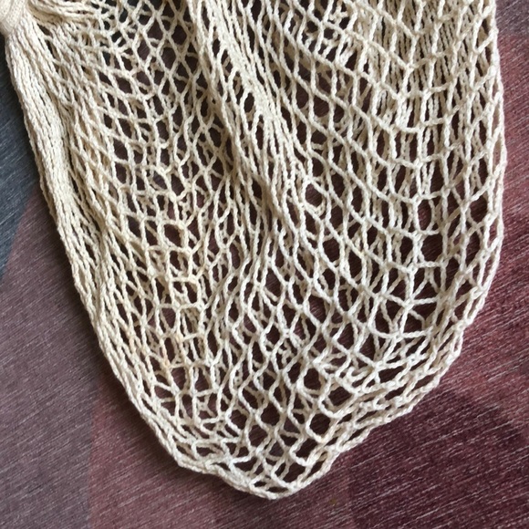 Eco Bags Go Green Sustainable Textile Boho Net Reusable Cotton Bag - Picture 3 of 9